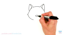 how to draw a dog nose